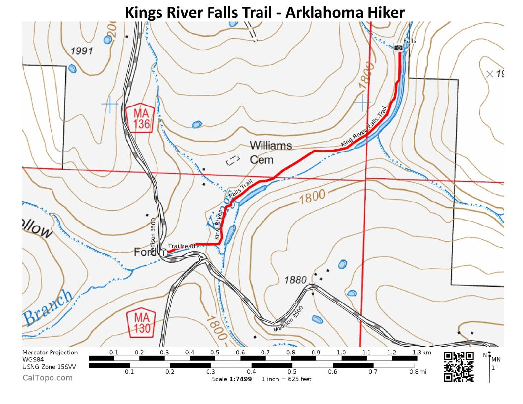 Kings River Falls Trail 2 Mi O B Arklahoma Hiker