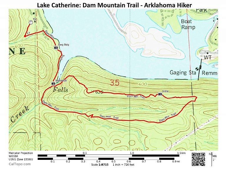 Lake Catherine Dam Mountain Trail + Falls Branch Falls 4 mi Arklahoma Hiker