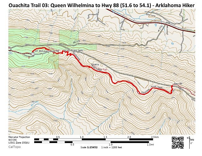 Ouachita Trail: 51.6-54.1 - Queen Wilhelmina to Hwy 88 (Section 3) photo
