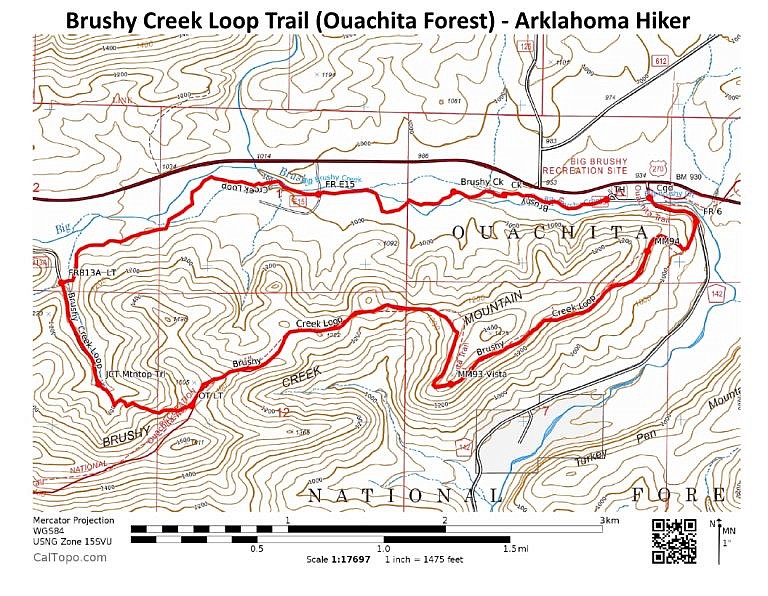 Brushy Creek Trail Loop (Ouachita Forest) - 7 mi | Arklahoma Hiker