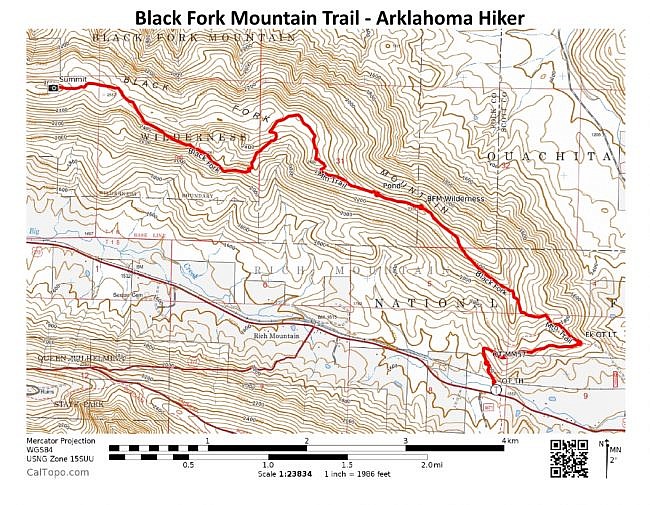 Black Fork Mountain Trail (Ouachita Forest) – 11 mi (o&b) photo