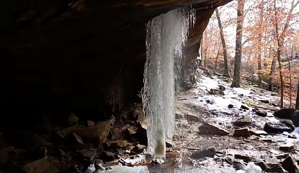 Glory Hole Falls (Ozark Forest) Video Winter photo