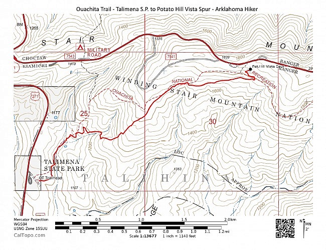 Ouachita Trail: 00.0-02.4 - Talimena State Park to Potato Hill Vista (Section 1) photo