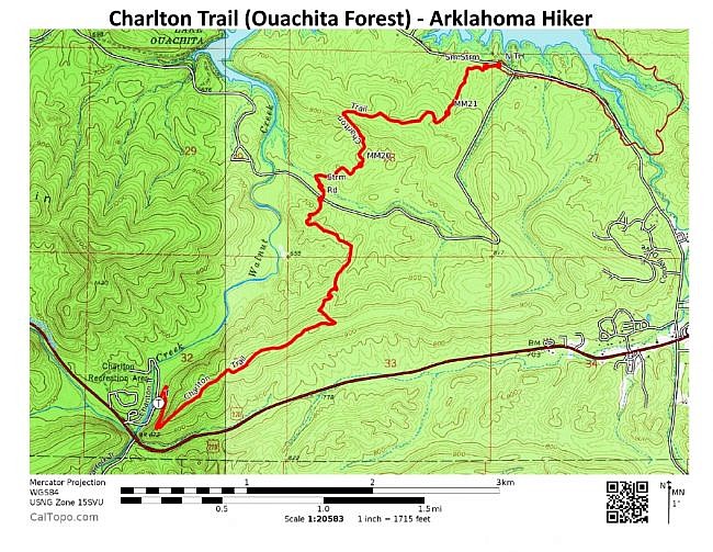 Charlton Trail (Ouachita Forest) - 8 mi (o&b) photo