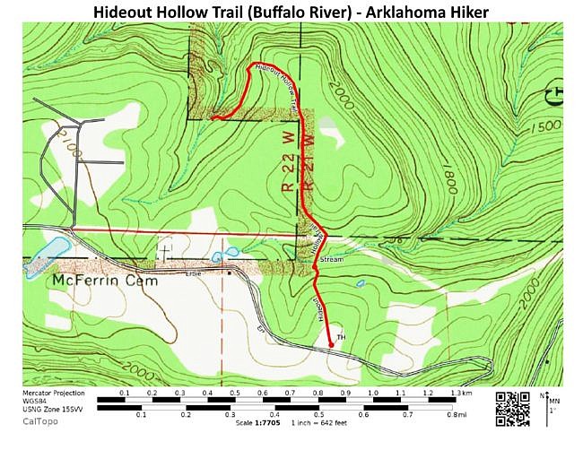 Hideout Hollow Trail + Falls (Buffalo River) - 2 mi (o&b) photo