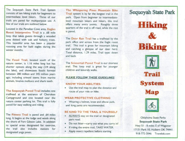 Sequoyah State Park Trail Maps photo