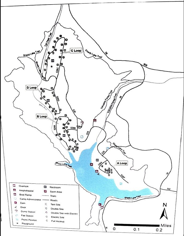 Shady Lake Trail Map (Ouachita Forest) | Arklahoma Hiker