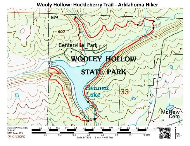 Woolly Hollow: Huckleberry Trail - 3 mi  Arklahoma Hiker